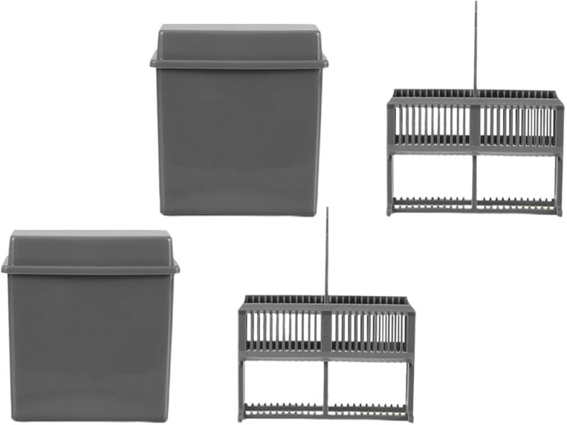 2 Sets Plastic Microscope Slide Rack Staining Slides Cover for Laboratory Use - Image 1
